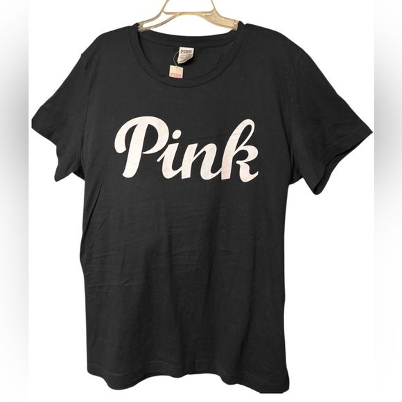 PINK Victoria's Secret Tops - PINK Victoria's Secret Short Sleeve T-Shirt Size XL Color: Black New with Tags